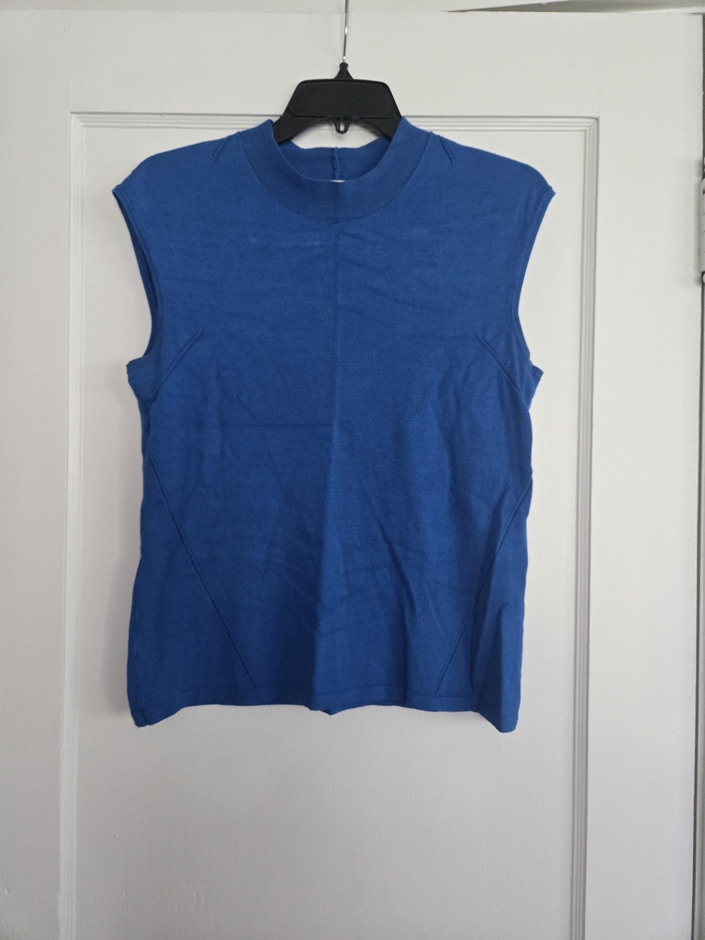 New York & Company Royal Blue Sleeveless Knit Top